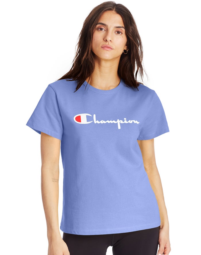 Champion Heritage - Naisten Sininen T-Paita - Suomi 6598324-PR